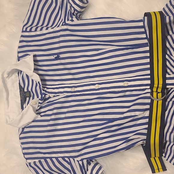 Beautiful Ralph Polo Girl Shirtdress W/Belt Size 14 - Picture 5 of 8